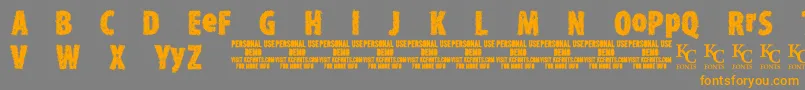 En savoir plus sur la police TypexerodemoKcfonts Police TypexerodemoKcfonts – polices orange sur fond gris