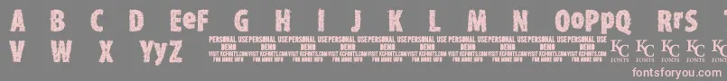 TypexerodemoKcfonts Font – Pink Fonts on Gray Background