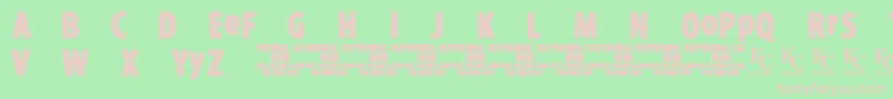 TypexerodemoKcfonts Font – Pink Fonts on Green Background