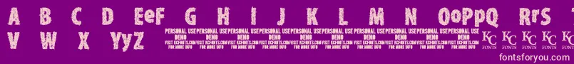 TypexerodemoKcfonts Font – Pink Fonts on Purple Background