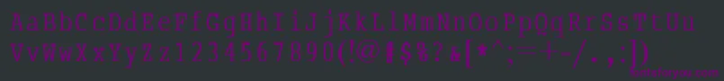 fuente AbcTypewriterrussian – Fuentes Moradas Sobre Fondo Negro