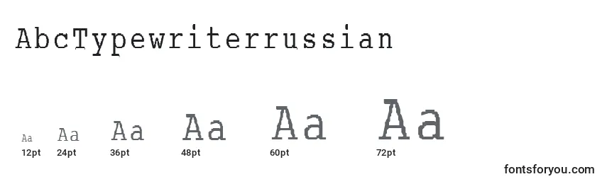 Размеры шрифта AbcTypewriterrussian