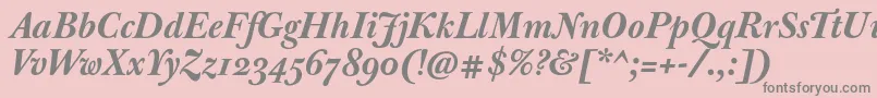 JbaskervilleBolditalic Font – Gray Fonts on Pink Background