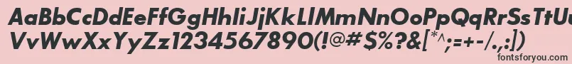 BouganBlackSsiBoldItalic Font – Black Fonts on Pink Background