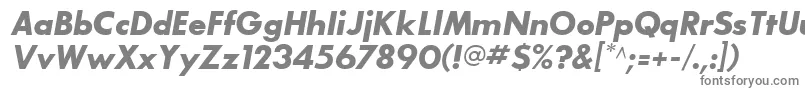 フォントBouganBlackSsiBoldItalic – 白い背景に灰色の文字