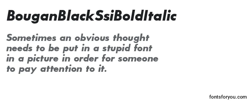 BouganBlackSsiBoldItalic Font