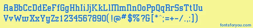 Athensclassic Font – Blue Fonts on Yellow Background