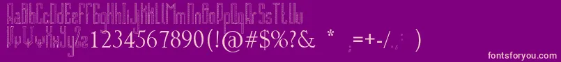 Lineasypuntos Font – Pink Fonts on Purple Background