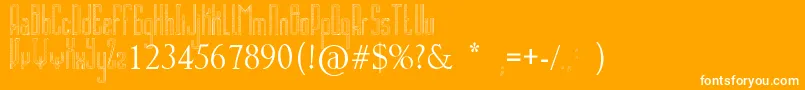 Lineasypuntos Font – White Fonts on Orange Background