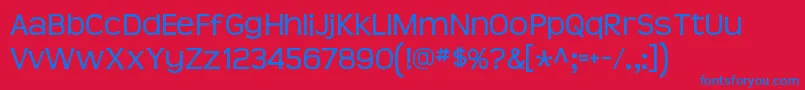 Teen Font – Blue Fonts on Red Background