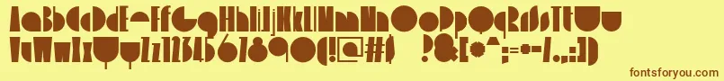 Delizioso Font – Brown Fonts on Yellow Background