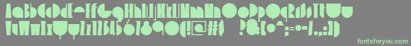 Fonte Delizioso – fontes verdes em um fundo cinza