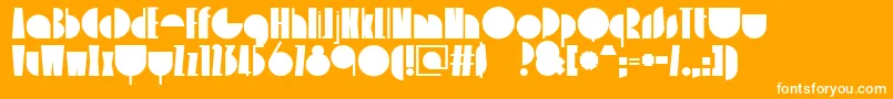 フォントDelizioso – オレンジの背景に白い文字
