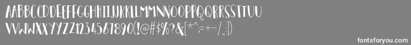 フォントPersonalityDemo – 灰色の背景に白い文字