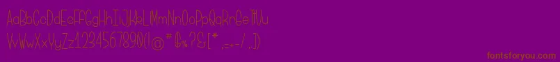 BriocheAuPotiron Font – Brown Fonts on Purple Background