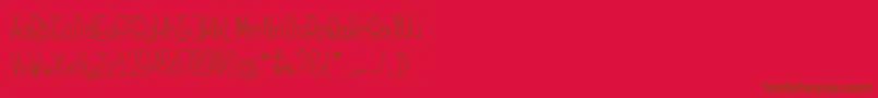 En savoir plus sur la police BriocheAuPotiron Police BriocheAuPotiron – polices brunes sur fond rouge