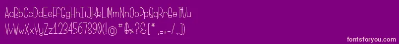 BriocheAuPotiron Font – Pink Fonts on Purple Background