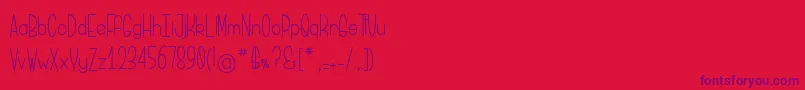 BriocheAuPotiron Font – Purple Fonts on Red Background