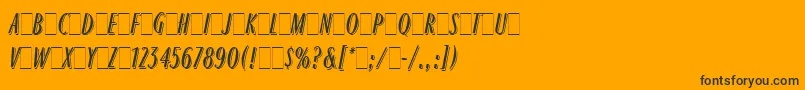RagtimeLetPlain.1.0-Schriftart – Schwarze Schriften auf orangefarbenem Hintergrund