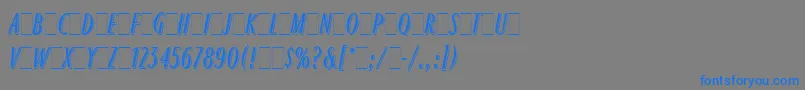 フォントRagtimeLetPlain.1.0 – 灰色の背景に青い文字