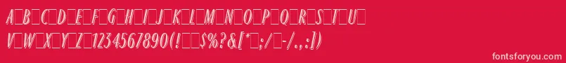 fuente RagtimeLetPlain.1.0 – Fuentes Rosadas Sobre Fondo Rojo