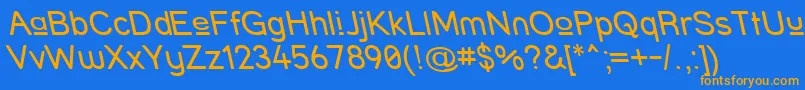 StreetUpperReverseItalic Font – Orange Fonts on Blue Background