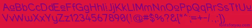 StreetUpperReverseItalic Font – Purple Fonts on Red Background