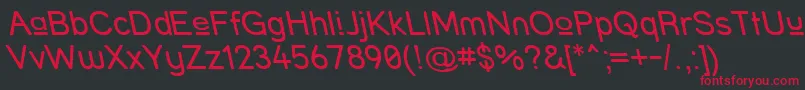 フォントStreetUpperReverseItalic – 黒い背景に赤い文字