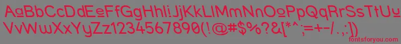 フォントStreetUpperReverseItalic – 赤い文字の灰色の背景