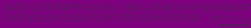 ChinyenHollow Font – Black Fonts on Purple Background