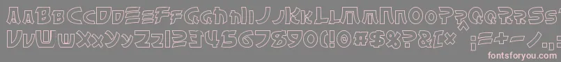 ChinyenHollow Font – Pink Fonts on Gray Background