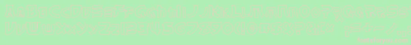 ChinyenHollow Font – Pink Fonts on Green Background