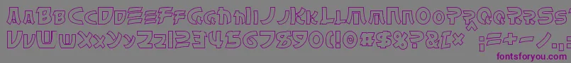 ChinyenHollow Font – Purple Fonts on Gray Background