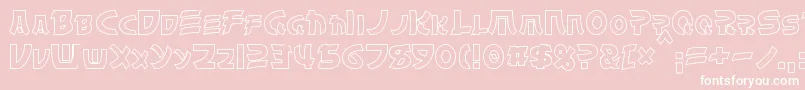 ChinyenHollow Font – White Fonts on Pink Background