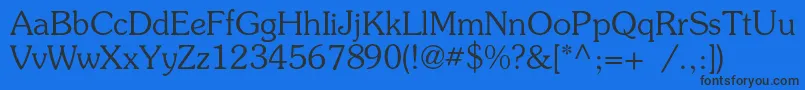 Presentc Font – Black Fonts on Blue Background