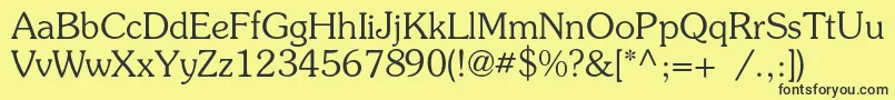 Presentc Font – Black Fonts on Yellow Background