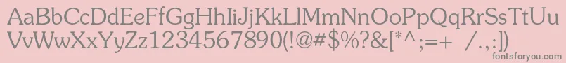 Presentc Font – Gray Fonts on Pink Background