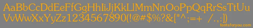 Presentc Font – Orange Fonts on Gray Background