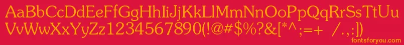 Presentc Font – Orange Fonts on Red Background