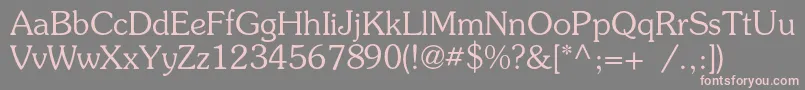 Presentc Font – Pink Fonts on Gray Background