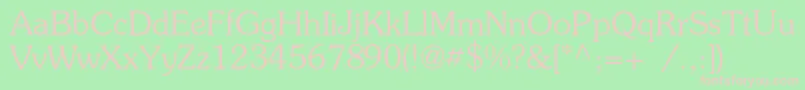 Presentc Font – Pink Fonts on Green Background