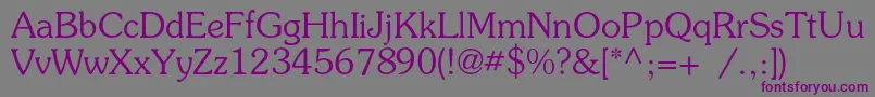 Presentc Font – Purple Fonts on Gray Background
