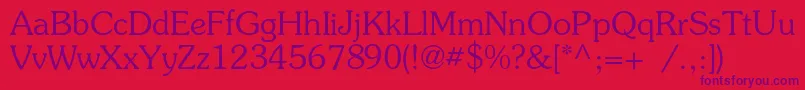 Presentc Font – Purple Fonts on Red Background