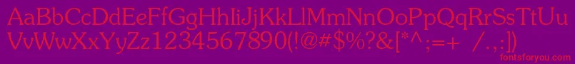 Presentc Font – Red Fonts on Purple Background