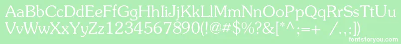 Presentc Font – White Fonts on Green Background