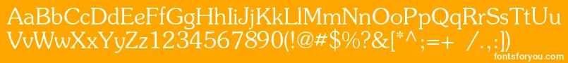 Presentc Font – White Fonts on Orange Background