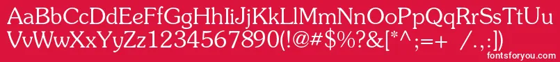 Presentc Font – White Fonts on Red Background