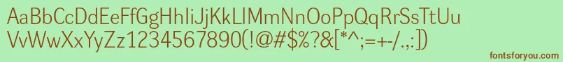Dynagroteskl Font – Brown Fonts on Green Background