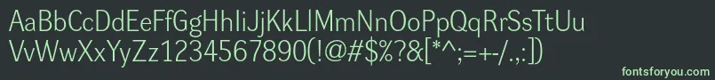 フォントDynagroteskl – 黒い背景に緑の文字