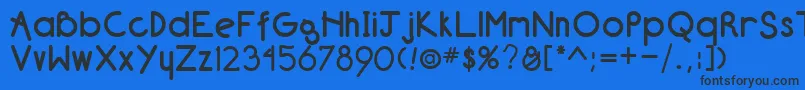 NeuPlain Font – Black Fonts on Blue Background
